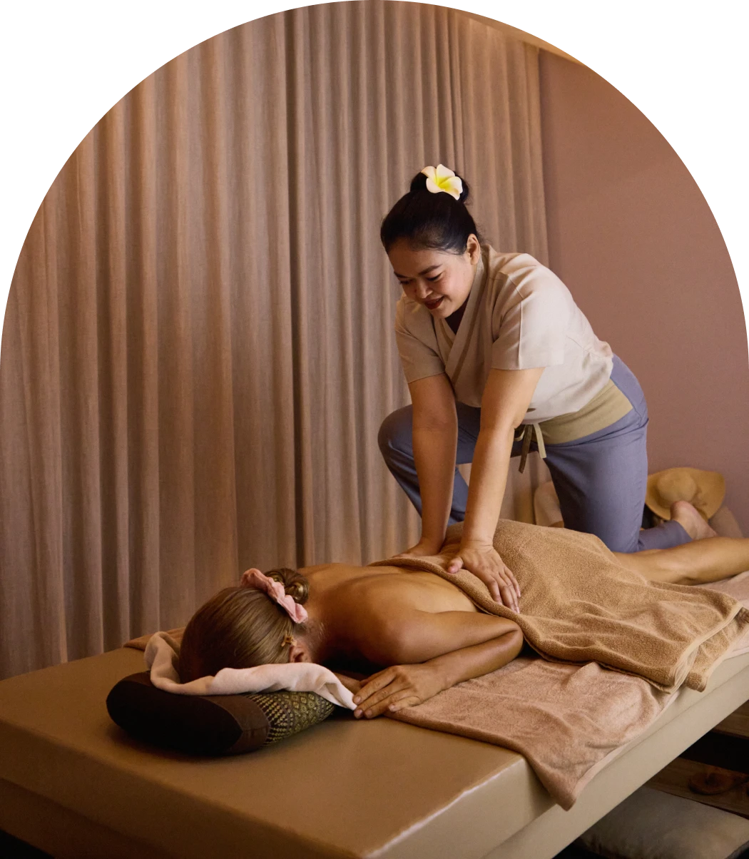 Spa therapy session with relaxing ambiance